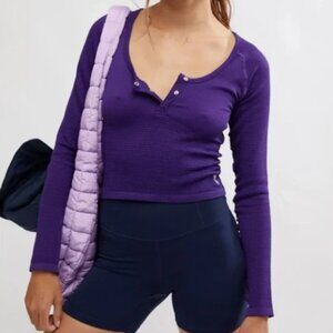 FP Movement NWT Bail Out Long Sleeve Layer in Color Dark Amethyst; Size XS/S